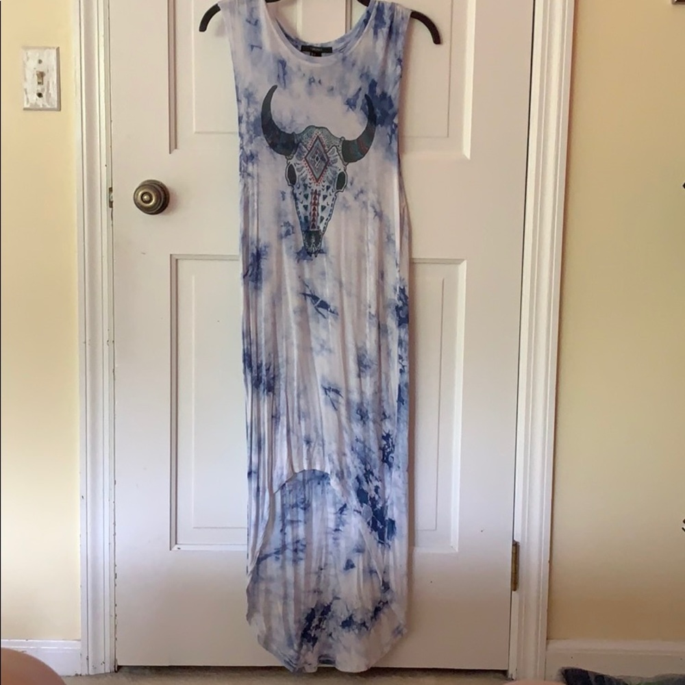 Blue tie dye dress💙🤍